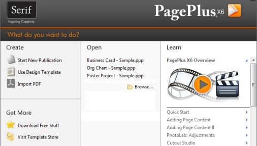 Программа Serif PagePlus X6 Программа Serif PagePlus X6